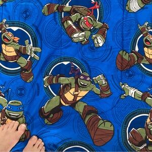 VINTAGE 1990 TEENAGE MUTANT NINJA TIRTLES TWIN COMFORTER/BLANKET